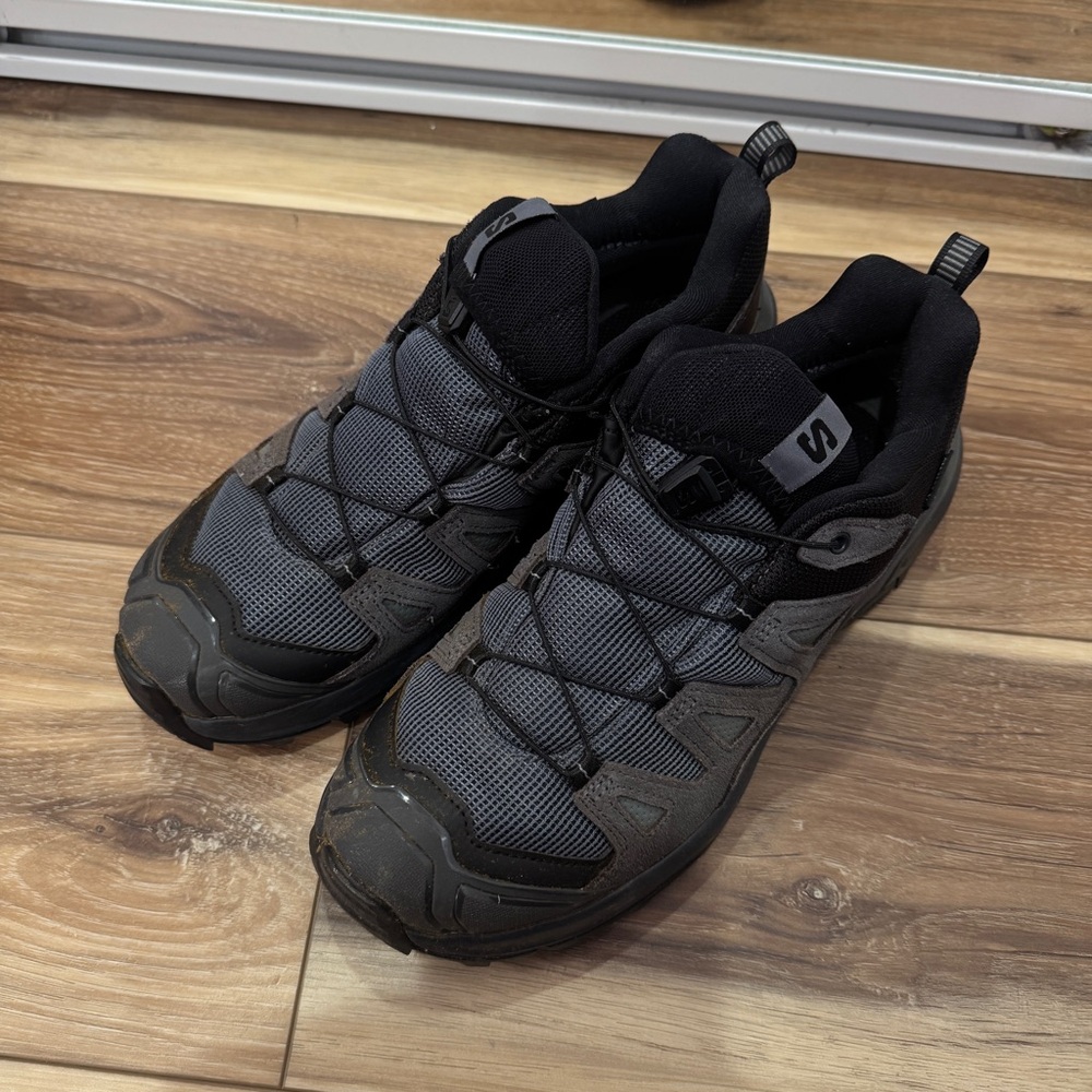 Salomon Black and Gray Athletic Shoes